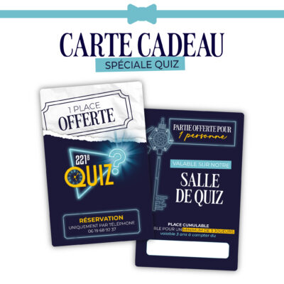 Carte Cadeau 1 Place de quiz
